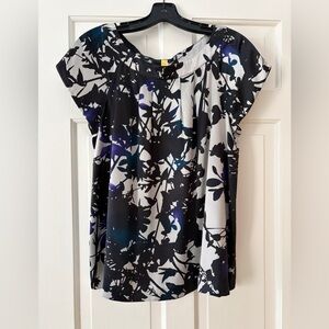 Theory Raglan Sleeve 100% Silk Blouse L